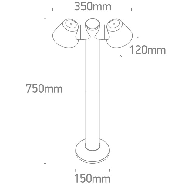 Lauko pastatomas šviestuvas 2x2x6W GU10 IP65 67534C/AN