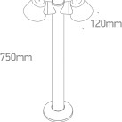 Lauko pastatomas šviestuvas 2x2x6W GU10 IP65 67534C/AN