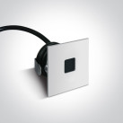 Recessed wall-mounted LED light fixture 1W 3000K IP54 68004A/W/W
