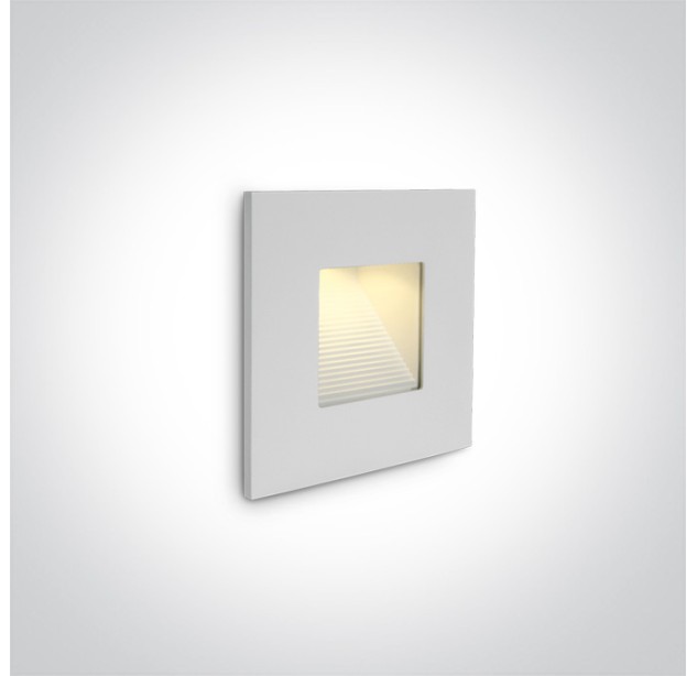 Įleidžiamas sieninis LED šviestuvas 1W 3000K IP44 68006N/W