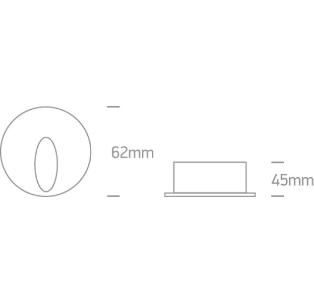 Įleidžiamas sieninis LED šviestuvas 3W 3000K IP54 68030/B/W Įleidžiamas sieninis LED šviestuvas 3W 3000K IP54 68030/B/W