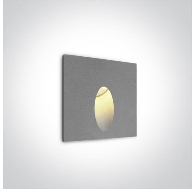 Įleidžiamas sieninis LED šviestuvas 3W 3000K IP54 68032/G/W