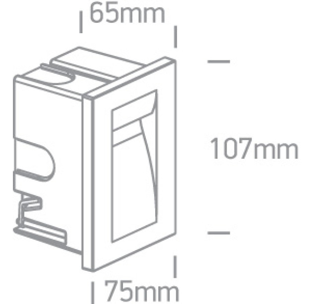 Įleidžiamas sieninis LED šviestuvas 3,6W 3000K IP65 68062/W/W