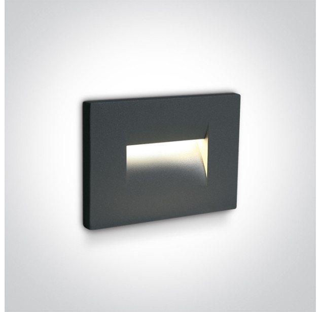 Įleidžiamas sieninis LED šviestuvas 3,6W 3000K IP65 68064/AN/W