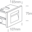 Įleidžiamas sieninis LED šviestuvas 3,6W 3000K IP65 68064/AN/W