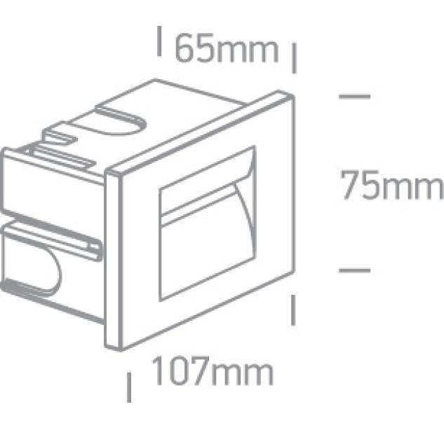 Įleidžiamas sieninis LED šviestuvas 3,6W 3000K IP65 68064/G/W