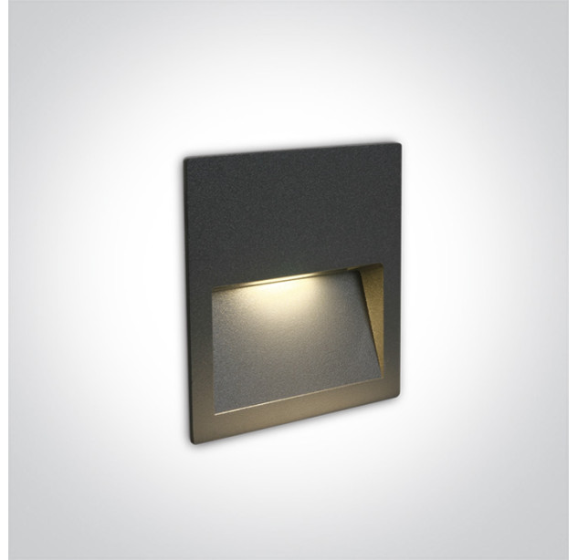 Recessed wall-mounted LED light fixture 4W 3000K IP65 68068A/AN/W