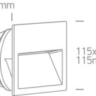 Recessed wall-mounted LED light fixture 4W 3000K IP65 68068A/AN/W