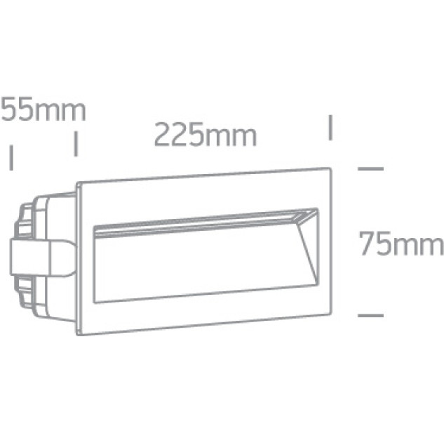 Įleidžiamas sieninis LED šviestuvas 7W 3000K IP65 68068C/AN/W