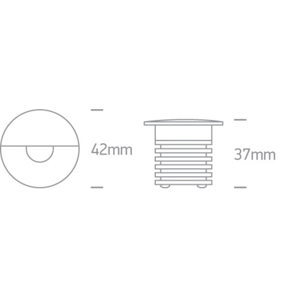 Įleidžiamas sieninis LED šviestuvas 1W 3000K IP65 68070/AL/W