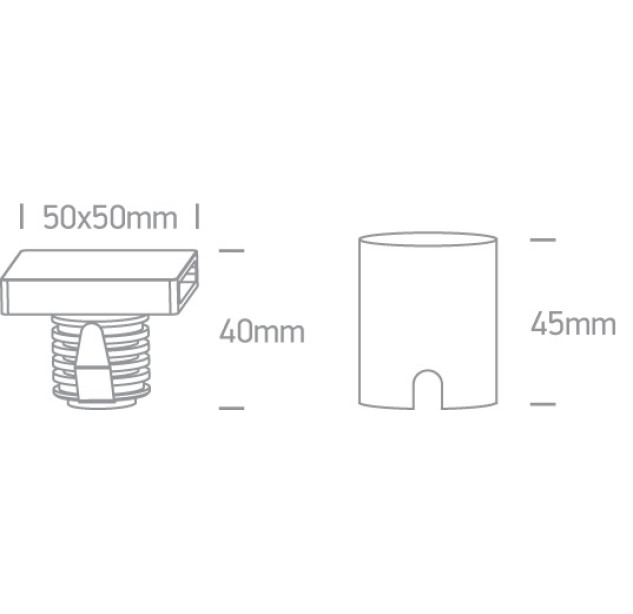 Recessed wall-mounted LED light fixture 2W 3000K IP65 68074A/B/W Recessed wall-mounted LED light fixture 2W 3000K IP65 68074A/B/W