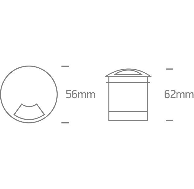 Įžeminis LED šviestuvas 3W 3000K IP67 69015A/AL/W Įžeminis LED šviestuvas 3W 3000K IP67 69015A/AL/W