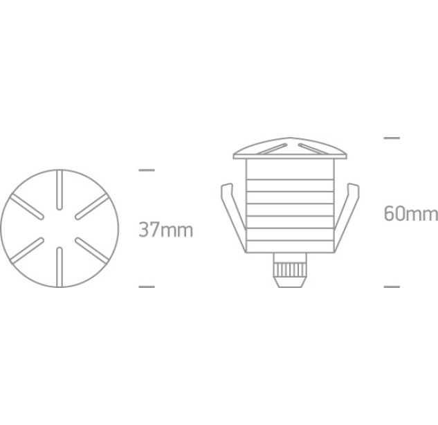 Įžeminis LED šviestuvas 1W 3000K IP67 69044/AL/W