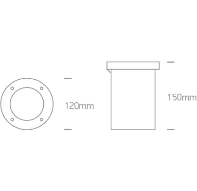 Įžeminis LED šviestuvas 8W 3000K IP67 69062/W
