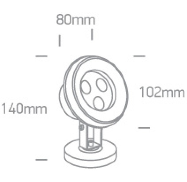 Povandeninis LED šviestuvas 3W 4000K IP68 69064A/C Povandeninis LED šviestuvas 3W 4000K IP68 69064A/C
