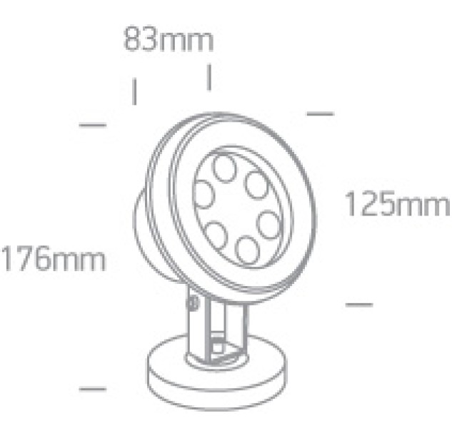 Povandeninis LED šviestuvas 6W 4000K IP68 69064B/C Povandeninis LED šviestuvas 6W 4000K IP68 69064B/C