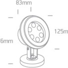 Povandeninis LED šviestuvas 6W 4000K IP68 69064B/C Povandeninis LED šviestuvas 6W 4000K IP68 69064B/C