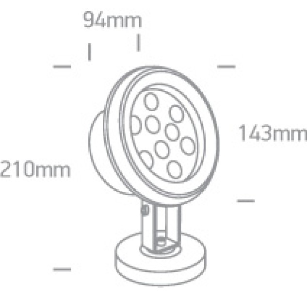 Povandeninis LED šviestuvas 9W 4000K IP68 69064C/C Povandeninis LED šviestuvas 9W 4000K IP68 69064C/C