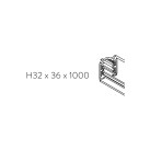 ELEKTRIFIKUOTA 3-FAZĖ BĖGIO SISTEMA – JUODA   1000 mm