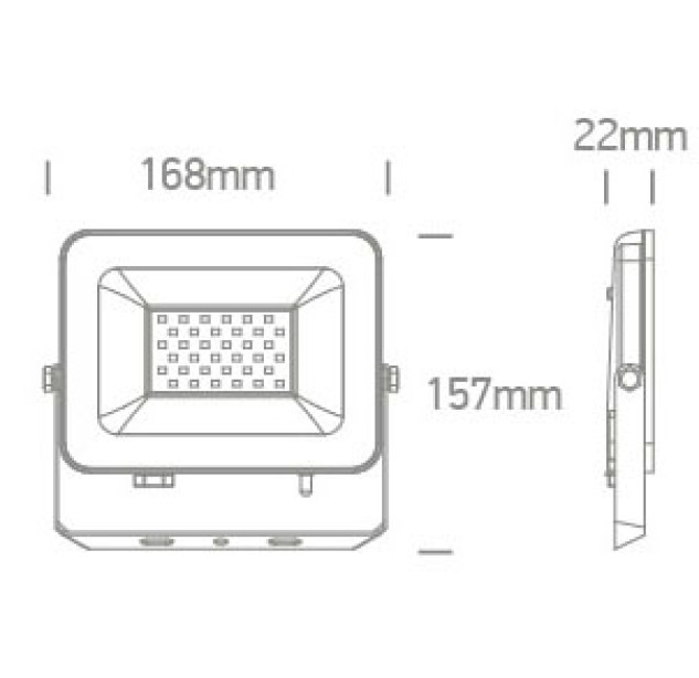 Sieninis LED šviestuvas 30W CCT IP65 7028CB/B/V Sieninis LED šviestuvas 30W CCT IP65 7028CB/B/V
