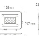 Sieninis LED šviestuvas 30W CCT IP65 7028CB/B/V Sieninis LED šviestuvas 30W CCT IP65 7028CB/B/V