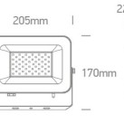 Sieninis LED šviestuvas 50W CCT IP65 7028CC/B/V