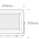 Sieninis LED šviestuvas 300W CCT IP65 7028CH/B/V Sieninis LED šviestuvas 300W CCT IP65 7028CH/B/V