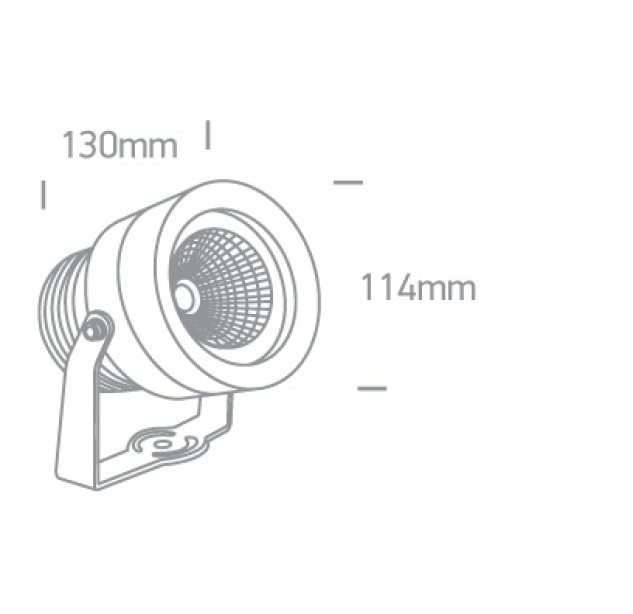 Lauko pastatomas LED šviestuvas 20W 3000K IP65 7047/AN/W