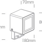 Lauko pastatomas LED šviestuvas 7W 3000K IP65 7052/AN/W Lauko pastatomas LED šviestuvas 7W 3000K IP65 7052/AN/W