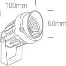 Lauko pastatomas LED šviestuvas 6W 3000K IP65 7068/B/W Lauko pastatomas LED šviestuvas 6W 3000K IP65 7068/B/W