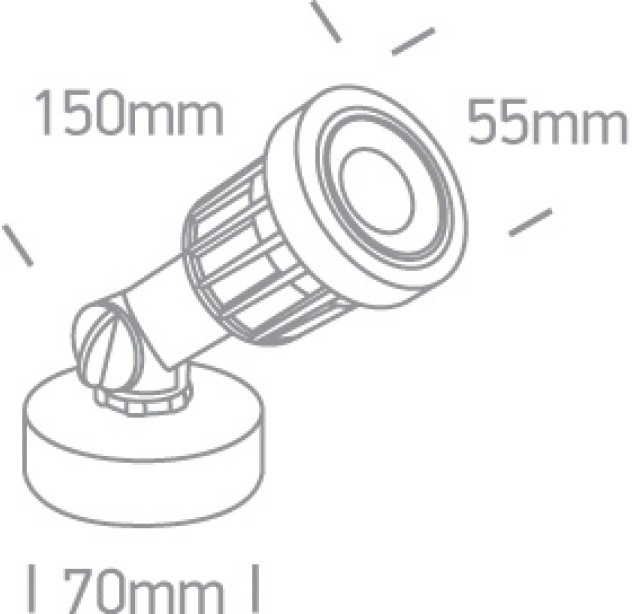 Lauko pastatomas LED šviestuvas 5W 3000K IP65 7070/W Lauko pastatomas LED šviestuvas 5W 3000K IP65 7070/W