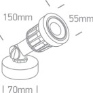 Lauko pastatomas LED šviestuvas 5W 3000K IP65 7070/W Lauko pastatomas LED šviestuvas 5W 3000K IP65 7070/W