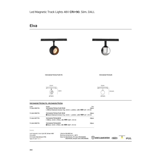 Magnetinis šviestuvas 12W 3000K IP20 71164-095776 Magnetinis šviestuvas 12W 3000K IP20 71164-095776