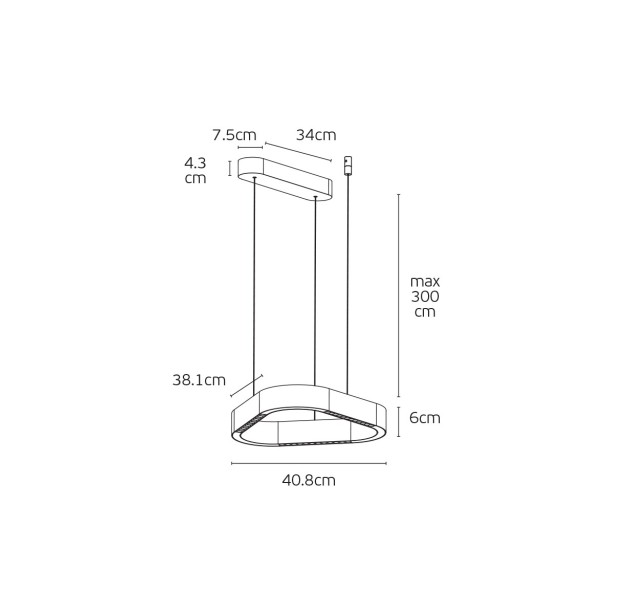 Pakabinamas šviestuvas ARIA 3000K 40W 71164-105776