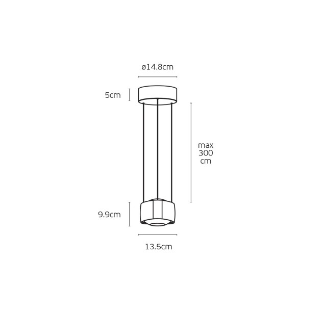 Pakabinamas šviestuvas AURA 3000K 20W 71164-114776