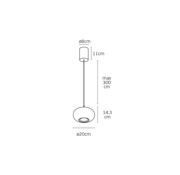 Pakabinamas šviestuvas ARBOR 3000K 12W 71164-128776