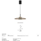 Pakabinamas šviestuvas ELISE 3000K 10W 71164-130776