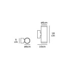 Lauko sieninis šviestuvas BRASO 2 x 12W GU10 IP65 74168-299677