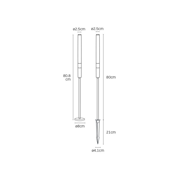 Lauko įsmeigiamas šviestuvas MIM 3000K 1W IP65 75169-148721 Lauko įsmeigiamas šviestuvas MIM 3000K 1W IP65 75169-148721
