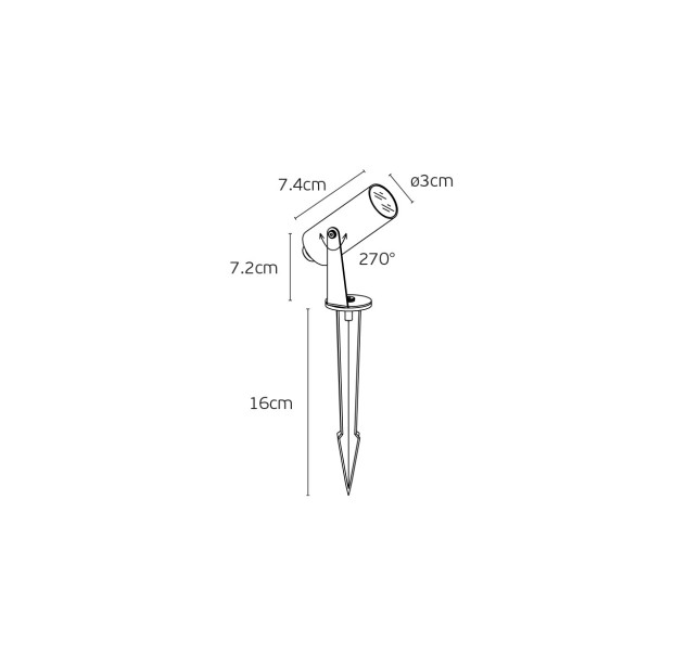 Lauko įsmeigiamas šviestuvas SUI 2700K 3W IP65 75169-171721 Lauko įsmeigiamas šviestuvas SUI 2700K 3W IP65 75169-171721