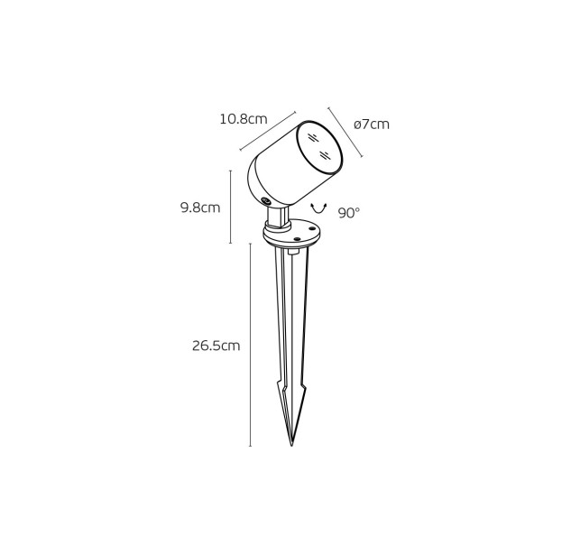 Lauko įsmeigiamas šviestuvas SUI 2700K 12W IP65 75169-189721 Lauko įsmeigiamas šviestuvas SUI 2700K 12W IP65 75169-189721