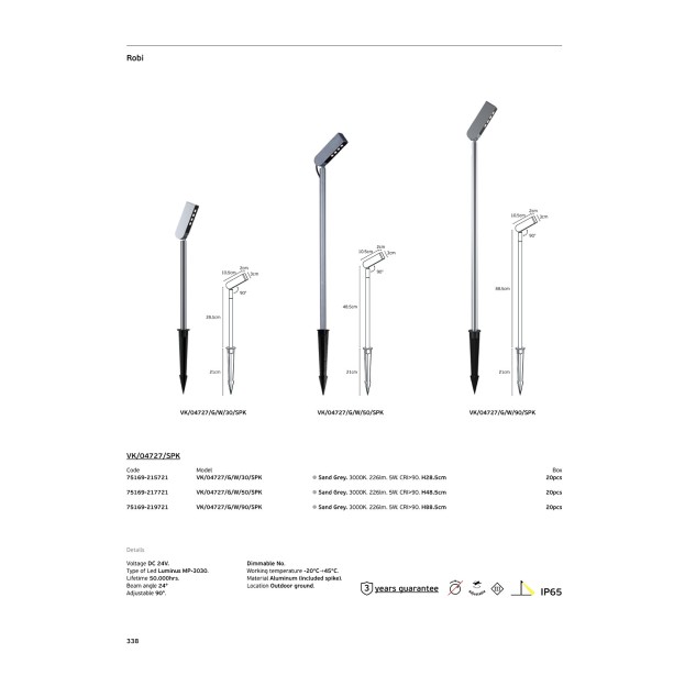 Lauko įsmeigiamas šviestuvas ROBI 3000K 5W IP65 75169-217721 Lauko įsmeigiamas šviestuvas ROBI 3000K 5W IP65 75169-217721