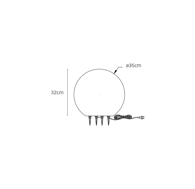 Lauko įsmeigiamas šviestuvas BALA 20W IP65 75169-384997 Lauko įsmeigiamas šviestuvas BALA 20W IP65 75169-384997