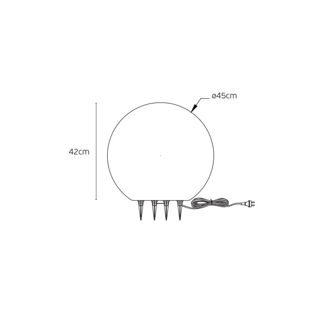 Lauko įsmeigiamas šviestuvas BALA 20W IP65 75169-385997