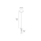 Lauko įsmeigiamas šviestuvas MUSH 3000K 8W IP65 75169-390695