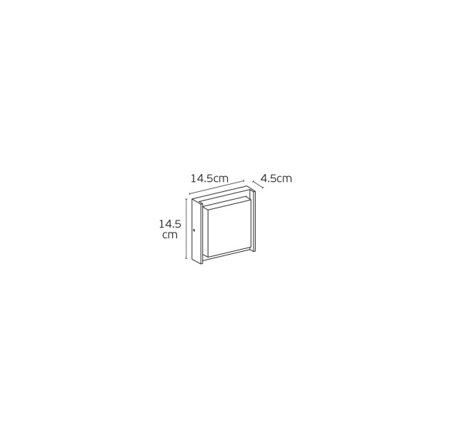 Lauko sieninis šviestuvas TOD 3000K 9W IP65 75169-564271 Lauko sieninis šviestuvas TOD 3000K 9W IP65 75169-564271