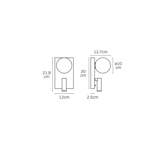 Sieninis šviestuvas VIVO 3000K 3W + 8W G9 77161-319144 Sieninis šviestuvas VIVO 3000K 3W + 8W G9 77161-319144