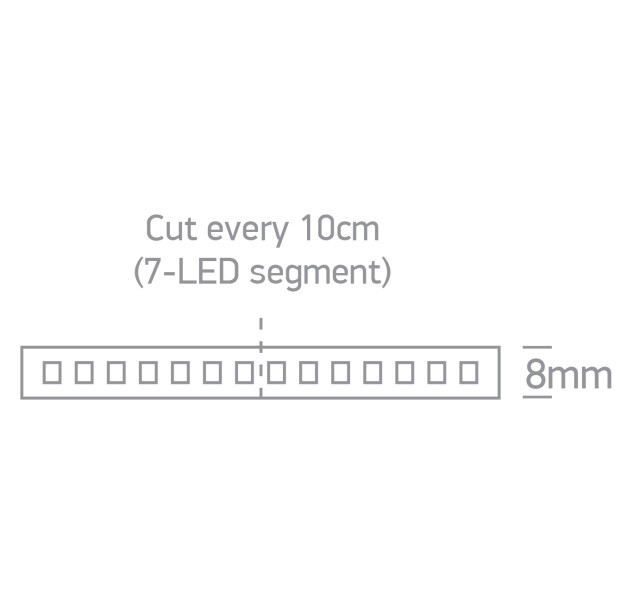 LED profilis 9,6W/mW 4000K 7829A/C