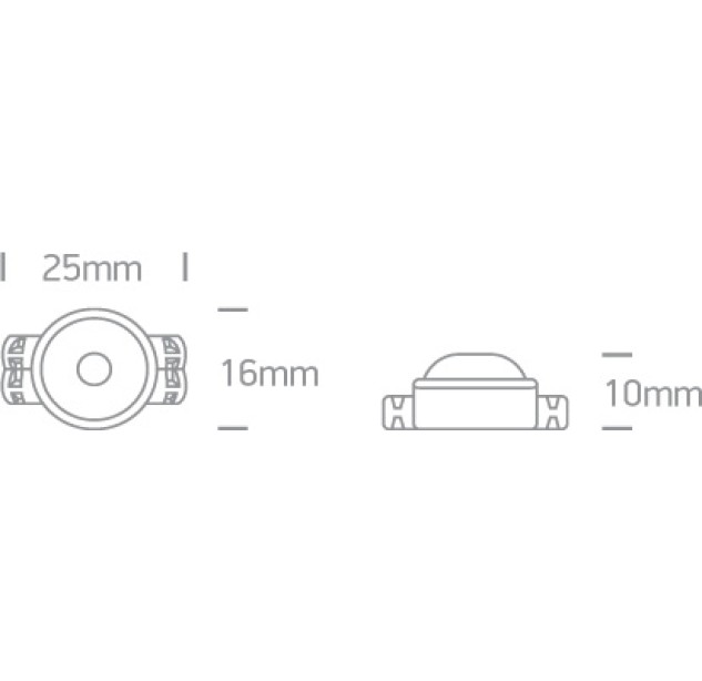 LED profilis 0,5W 6000K IP65 7840A/D