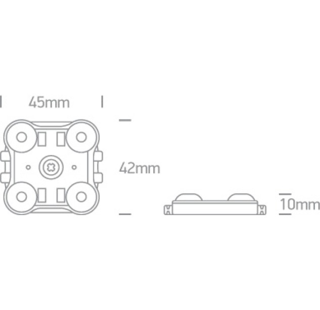 LED profilis 4x0,5W 6000K IP65 7840D/D
